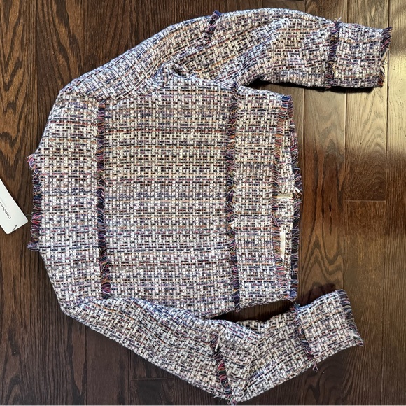 Carolina Belle Montreal Tweed Cropped Blazer Jacket Medium - Picture 9 of 9